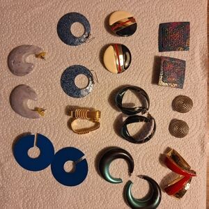 1980s And 1990s Earrings! Lot Of 10.